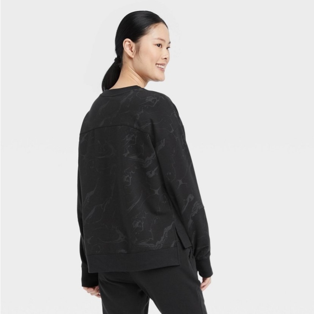All in motion black French terry sweatshirt nwt - Picture 2 of 4